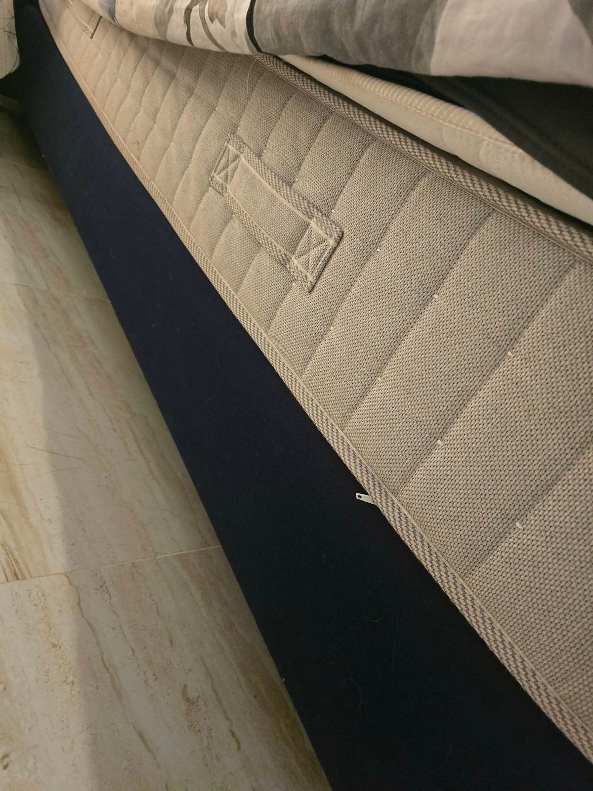 Pulman Boxspring 180 cm - Comfortabel en Ruim, Ophalen, Gebruikt, Blauw, Tweepersoons