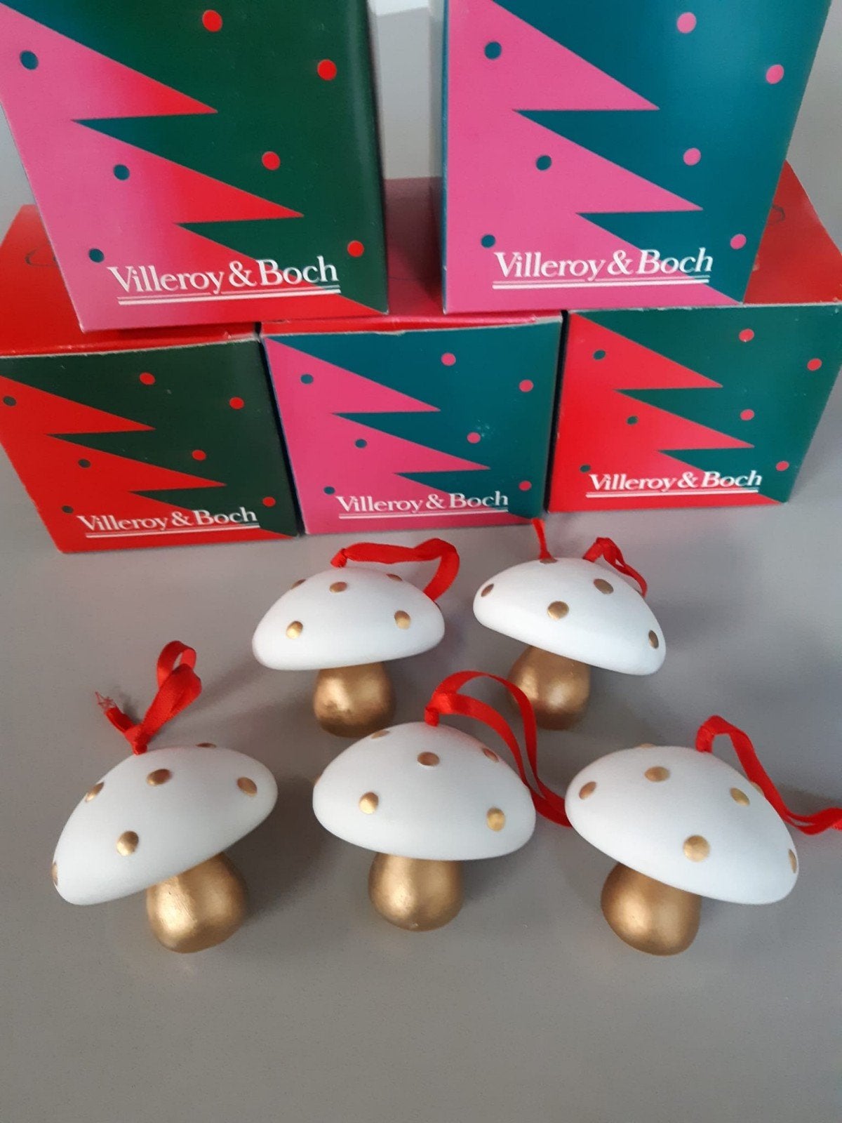 Kersthanger Villeroy en Boch Merry Ornaments Golden Mushroom, Ophalen of Verzenden, Nieuw