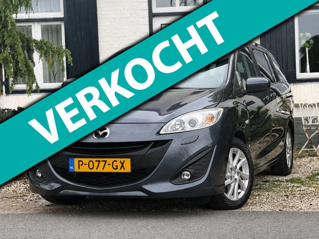 Mazda 5 2.0 Executive GT|7-Persoons|145DKM!|Trekhaak|PDC|Net, Auto's, Mazda, Euro 5, Gebruikt, Zwart, 4 cilinders