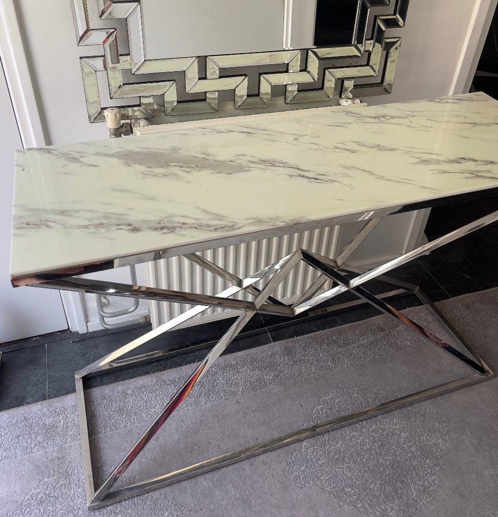 Tafel marmeren stijl, Ophalen, Zo goed als nieuw