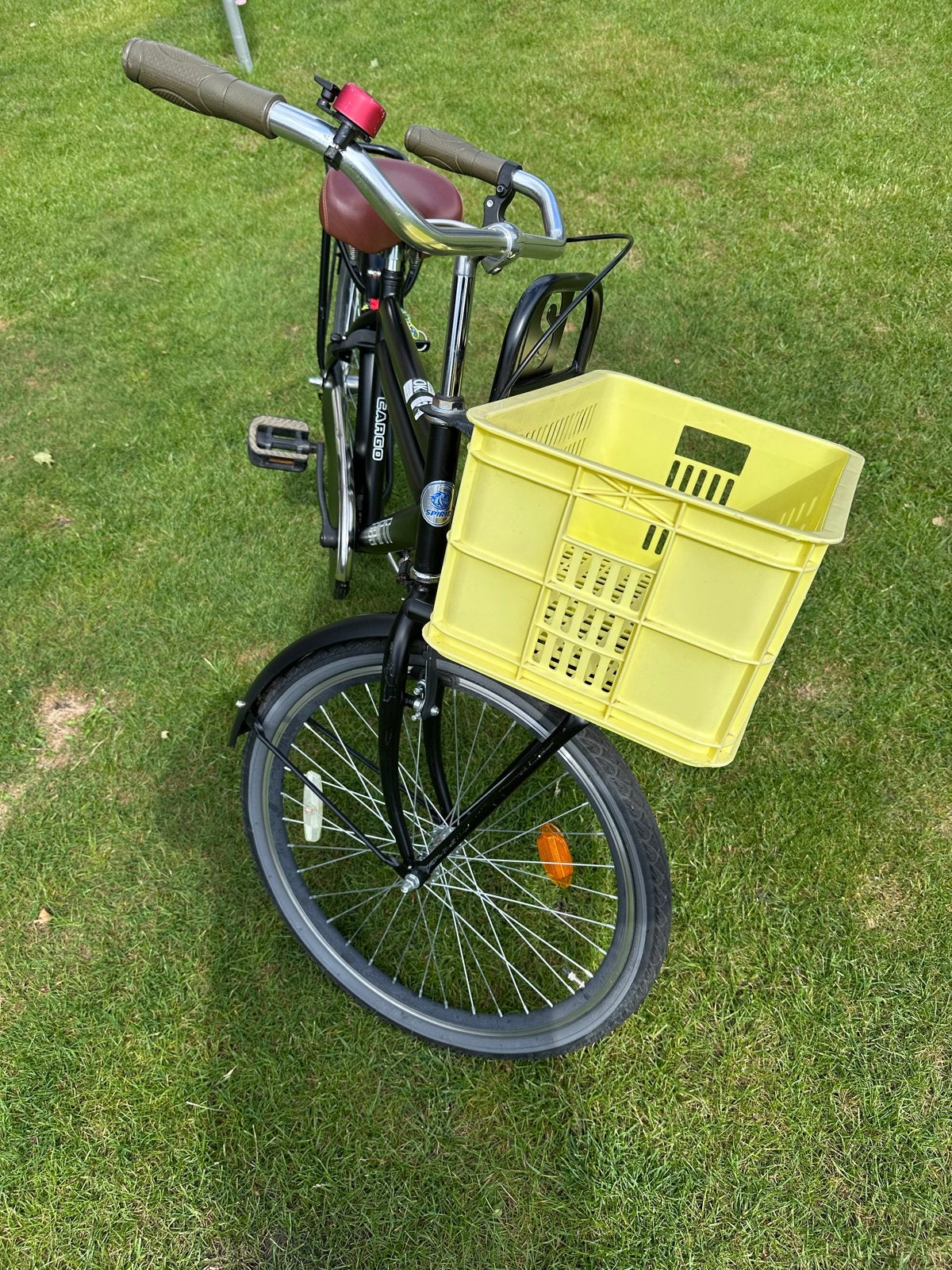 24” Spirit fiets met krat en bagagedrager, Ophalen, Gebruikt, Terugtraprem, 24 inch