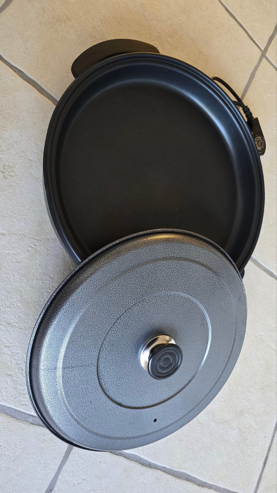 pizza pan, Ophalen, Gebruikt, Antiaanbaklaag, Emaille