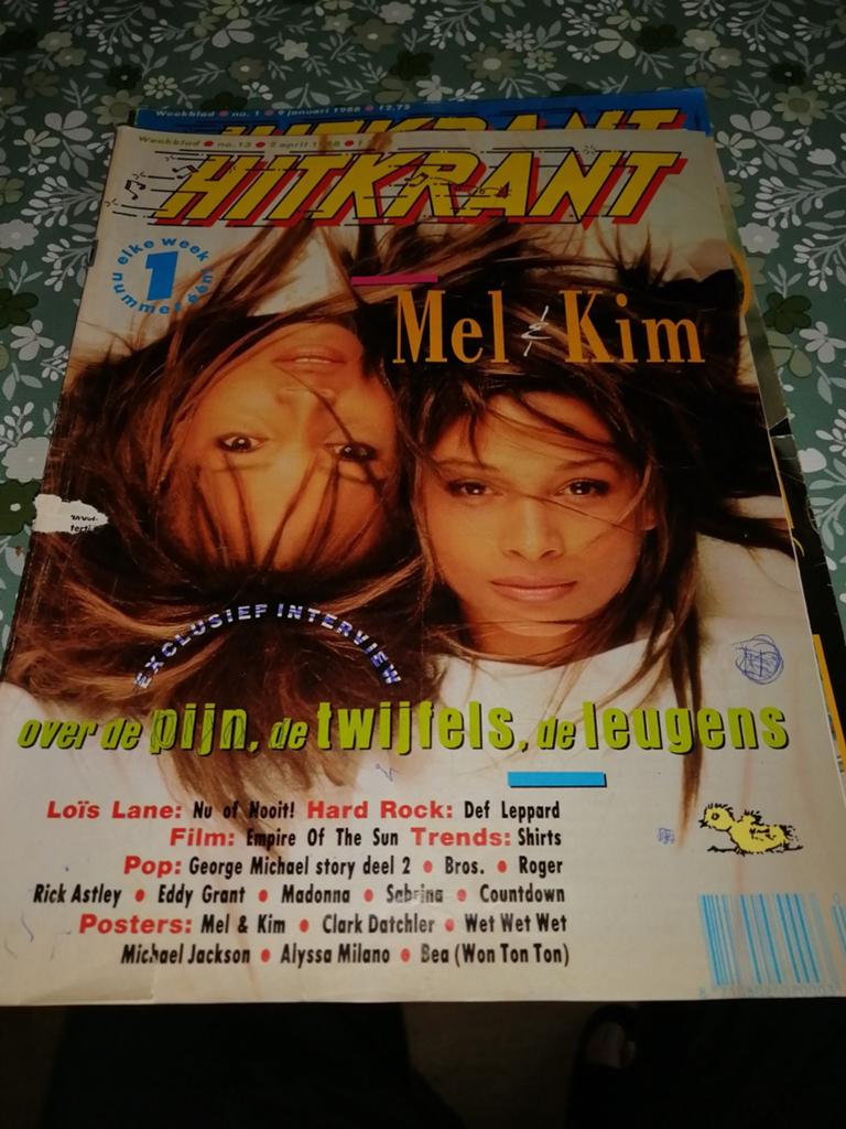 Hitkrant - 2 Januari 1988, Ophalen of Verzenden, Muziek, Film of Tv