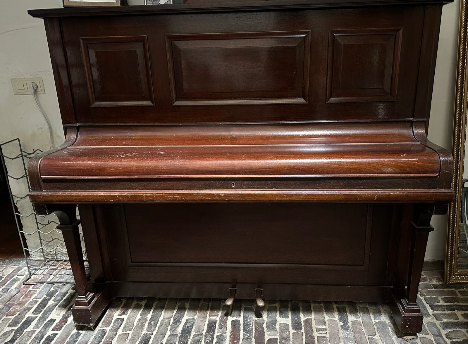 Antieke Rich. Lipp & Sohn Piano - Restauratieproject, Ophalen, Gebruikt, Bruin, Piano