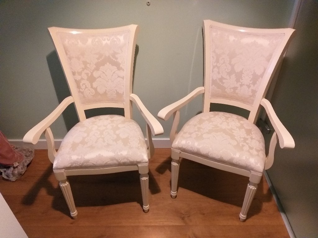 2 Armstoelen crème, Ophalen, Overige kleuren, Nieuw, Stof