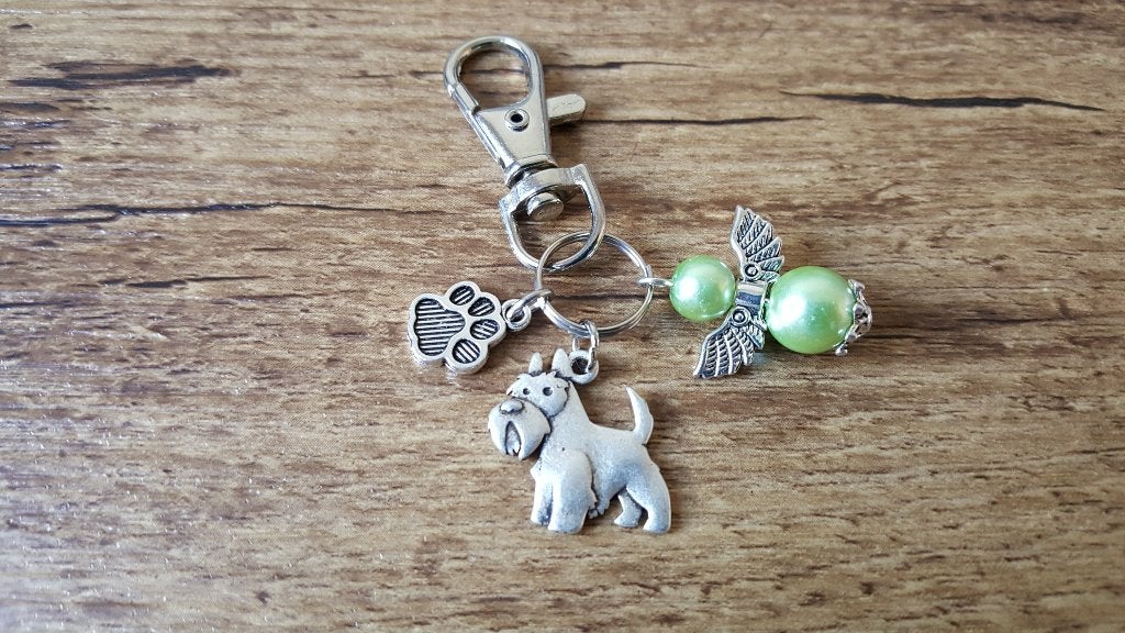 Sleutelhanger Tashanger Schotse terrier met beschermengeltje, Hobby en Vrije tijd, Overige Hobby en Vrije tijd, Nieuw, Verzenden