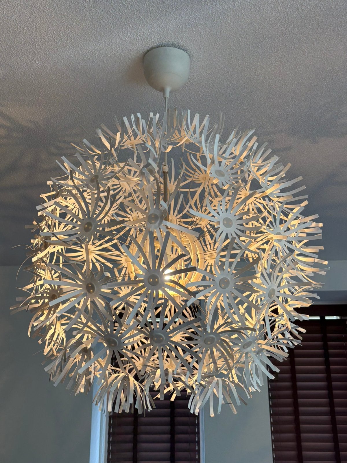 IKEA Maskros Plafondlamp - Witte Hanglamp, Ophalen, Gebruikt, Kunststof, E27 (groot)