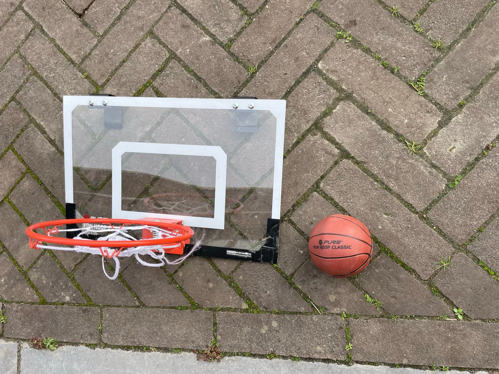 Pure Fun Hoop Classic basketbalring met bal, Sport en Fitness, Ophalen, Gebruikt, Ring, Bord of Paal