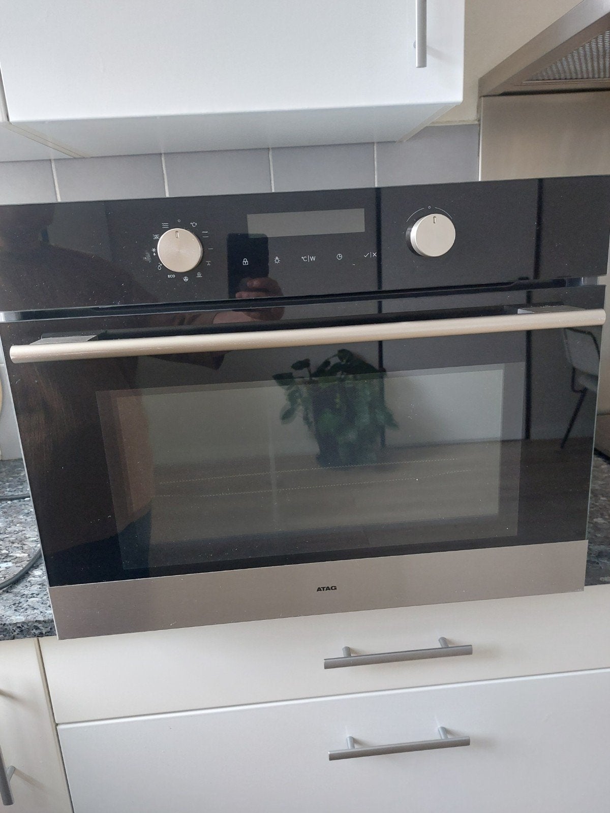 ATAG Inbouw Combimagnetron, Witgoed en Apparatuur, Ovens, Gebruikt, Inbouw, Heteluchtoven, Atag, 55 tot 60 cm, 60 cm of meer, Hete lucht