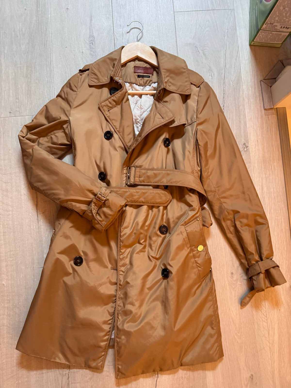 Massimo Dutti Trenchcoat - Zo goed als nieuw, Ophalen of Verzenden, Zo goed als nieuw, Maat 36 (S), Beige