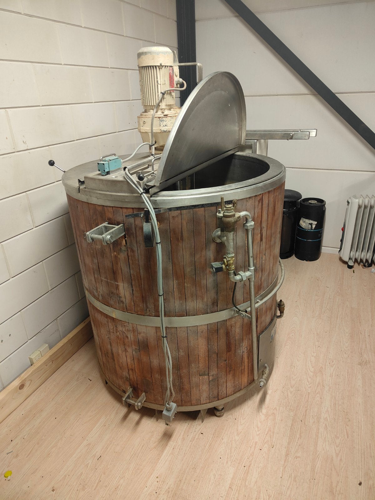 Brouwketel 500L met roerwerk en verwijderbare moutcilinder, Ophalen
