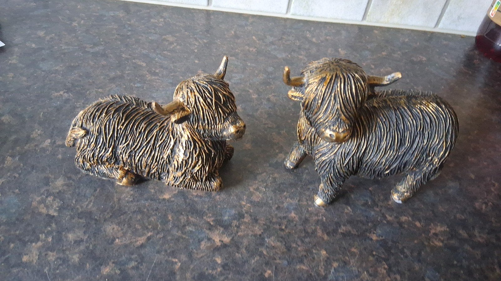 Te koop set mooie hooglanders, Ophalen, Zo goed als nieuw, Rond, Riet