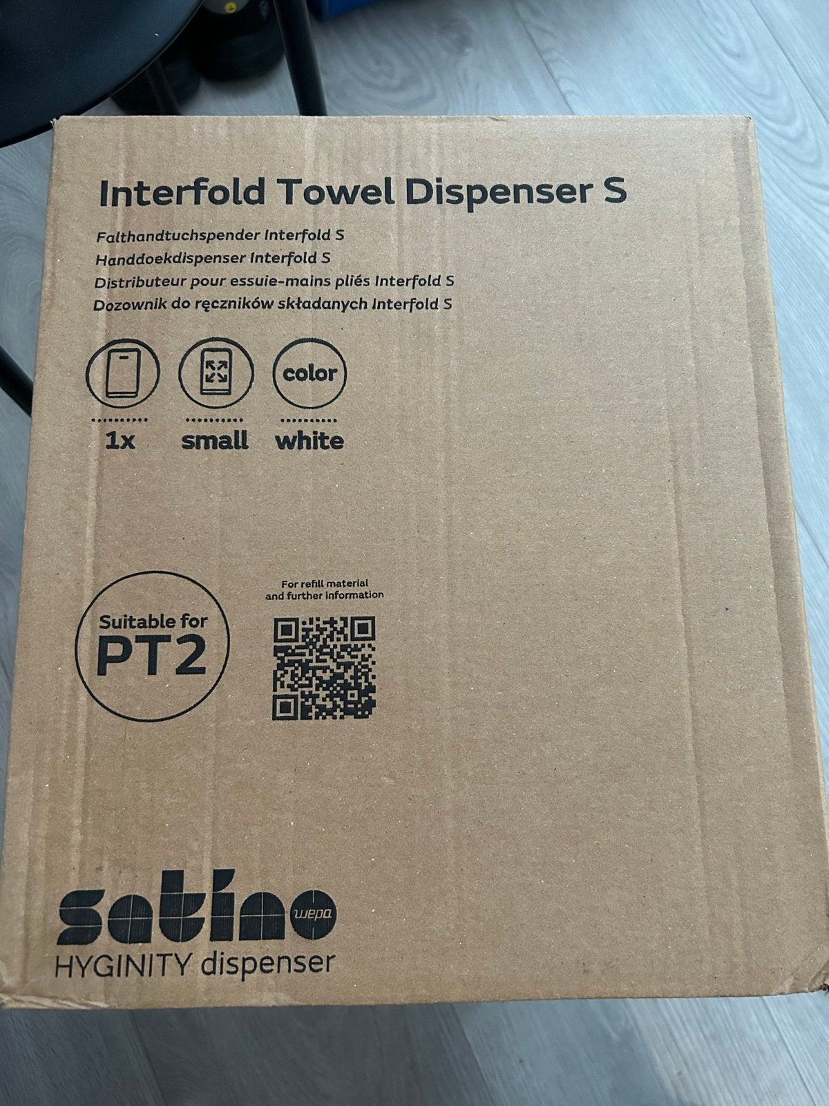 Interfold Handdoekdispenser S - Satino HYGINITY, Ophalen of Verzenden, Nieuw