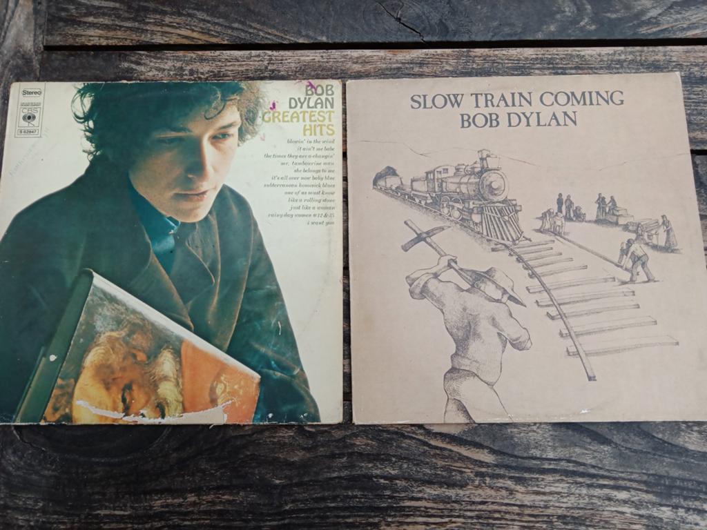 Bob Dylan: 'Greatest Hits' en 'Slow Train Coming, Inclusief binnenhoes, Ophalen of Verzenden, Gebruikt, Poprock