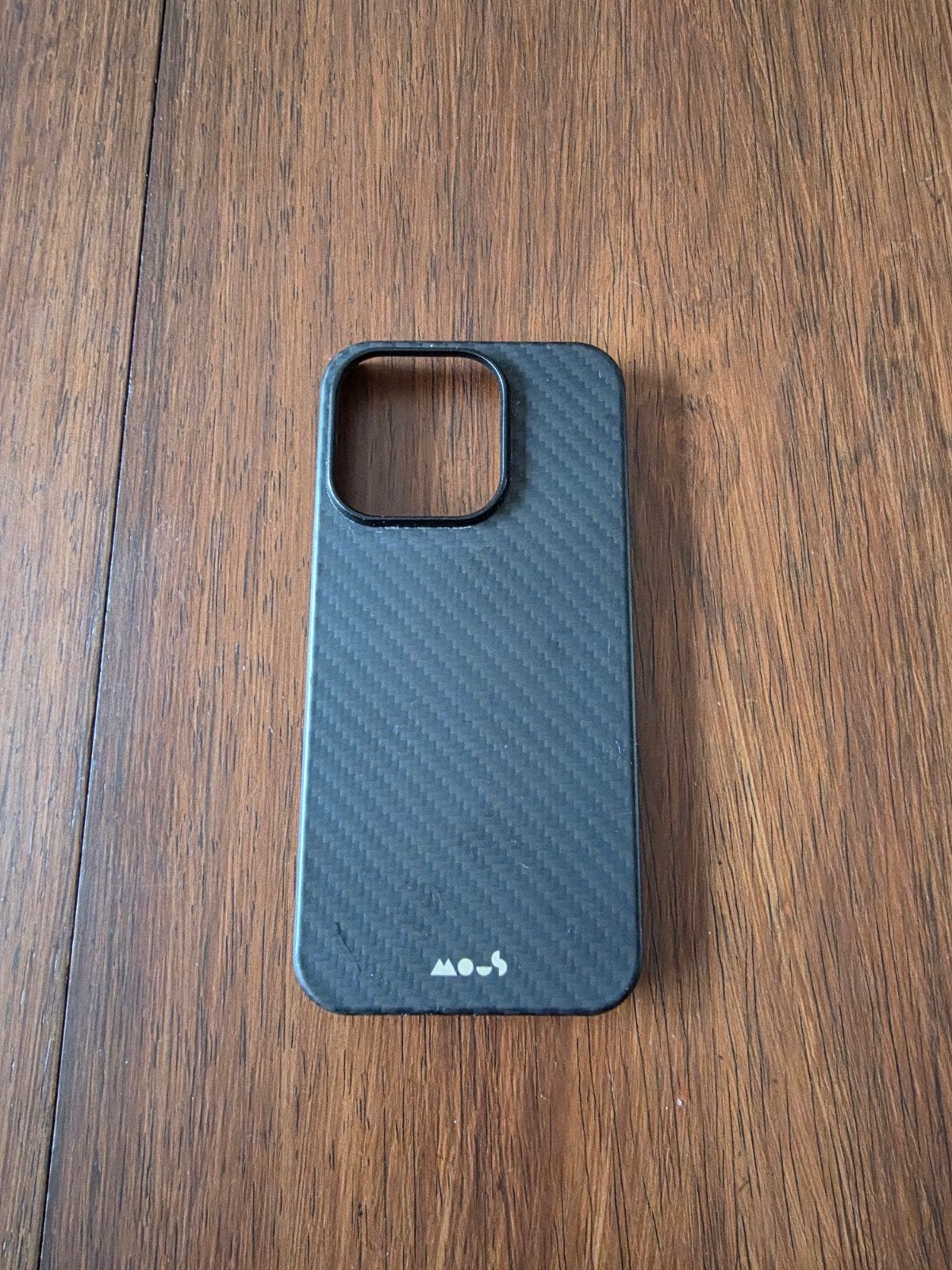 Mous Aramid Fibre telefoonhoesje voor iPhone 15 Pro, Telecommunicatie, Zwart, Overige merken, Hoesje of Tasje, Ophalen of Verzenden