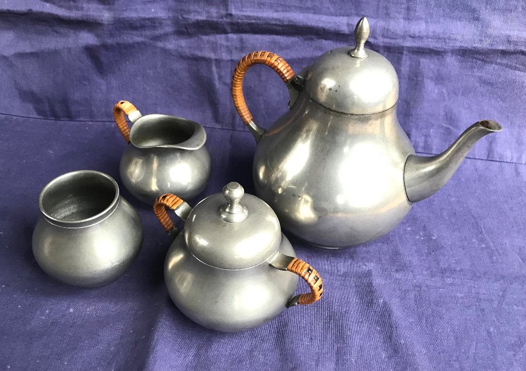Tinnen koffie/theeservies ( Zeist en Tiel), Antiek en Kunst, Ophalen of Verzenden
