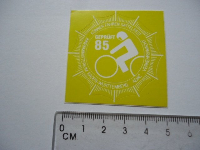 sticker oud ADAC Gepruft brommer 85 zundapp kreidler D, Verzenden, Zo goed als nieuw, Bedrijf of Vereniging
