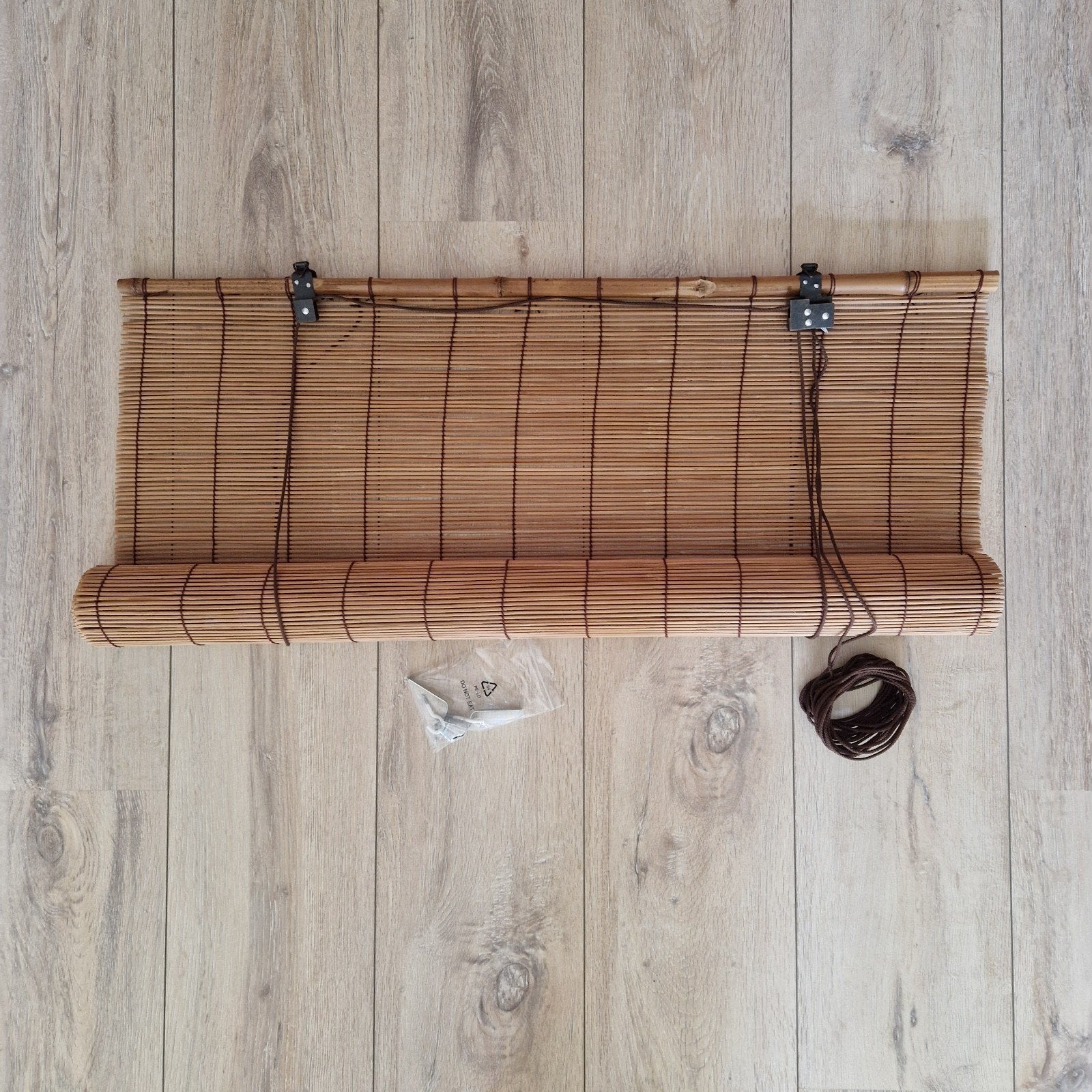 VidaXL Bamboe Rolgordijn 80x160 cm - Zo goed als nieuw, Ophalen, Inclusief montageonderdelen, Overige merken, Bruin