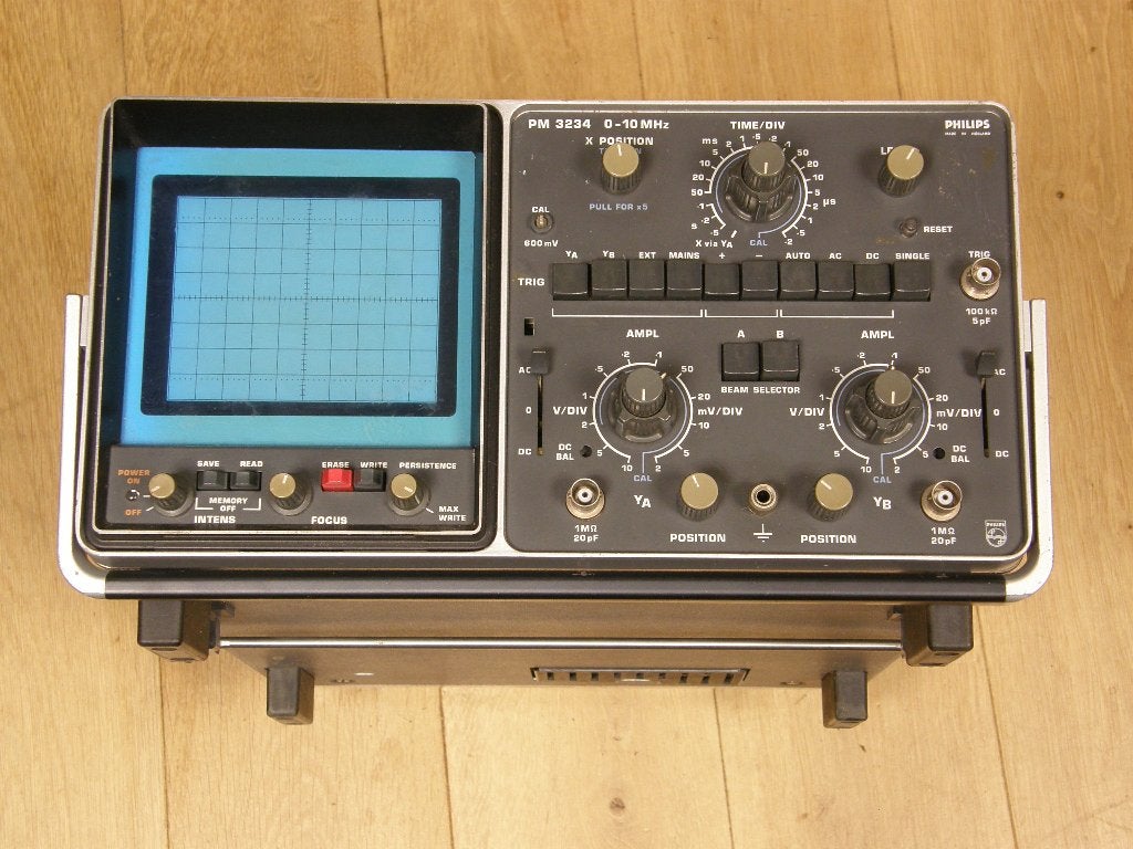 analoge geheugen oscilloscoop Philips PM3234 (2), Doe-het-zelf en Verbouw, Ophalen of Verzenden, Gebruikt, Elektriciteit