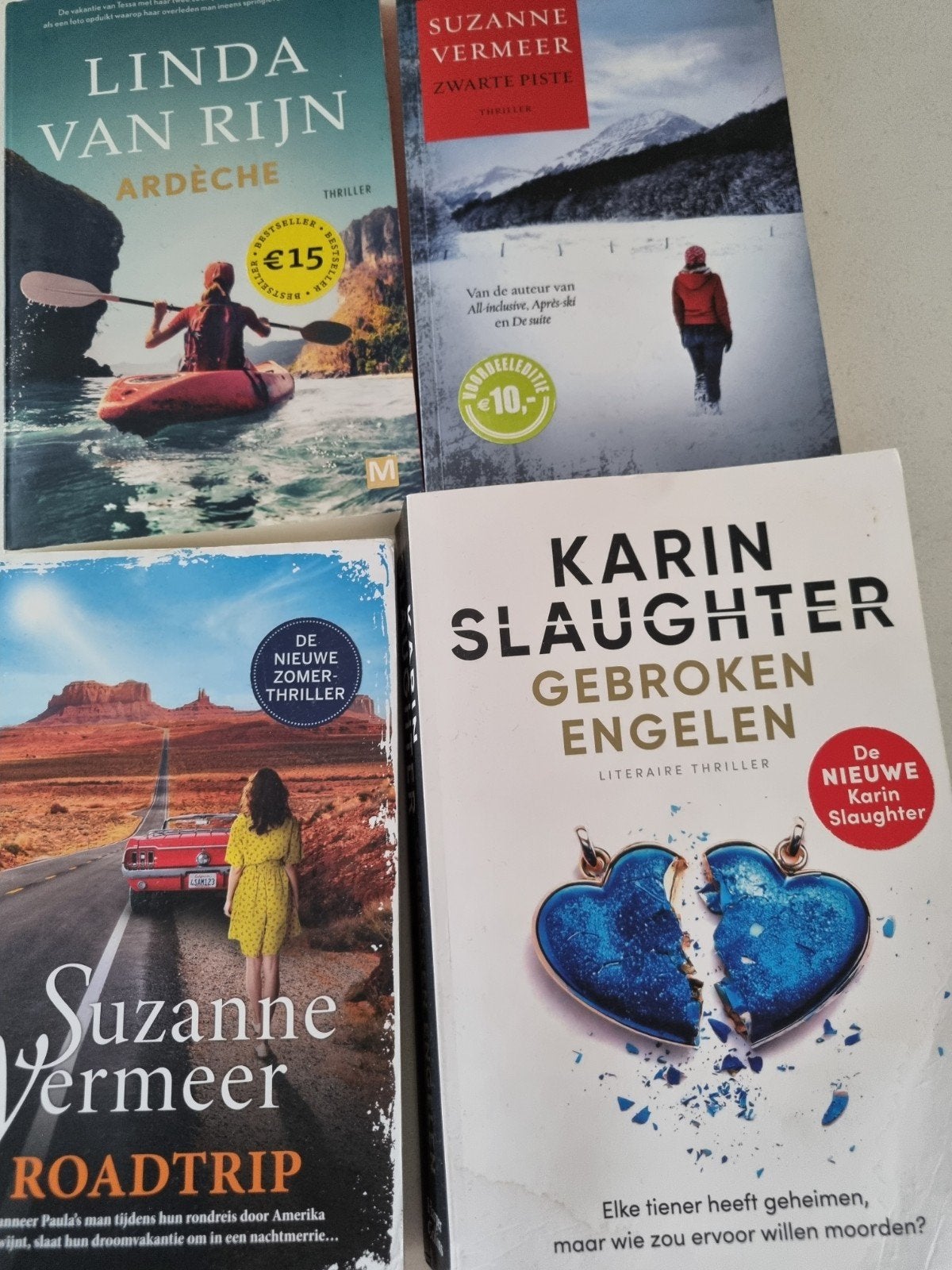 Thriller boekenpakket, Ophalen of Verzenden, Gelezen, Linda van Rijn, Suzanne Vermeer, Karin Slaughter, Nederland