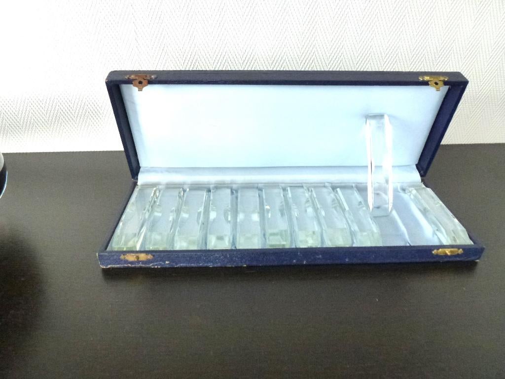 ART DECO Antieke kristallen messenleggers jaren '20, Ophalen of Verzenden