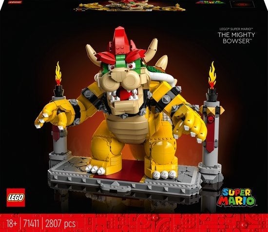 LEGO Super Mario De machtige Bowser 71411, Ophalen, Lego, Inclusief instructies, Zo goed als nieuw