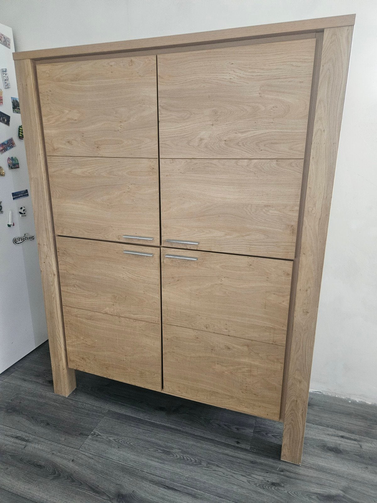"Moderne eikenlook opbergkast/sressoirkast/servieskast, Ophalen, 100 tot 150 cm, Zo goed als nieuw, 150 tot 200 cm