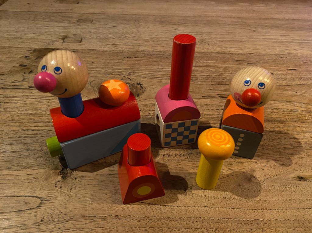 Haba houten steekspel Slimmerik, mist 4 blokjes, zgan, Ophalen of Verzenden, Zo goed als nieuw