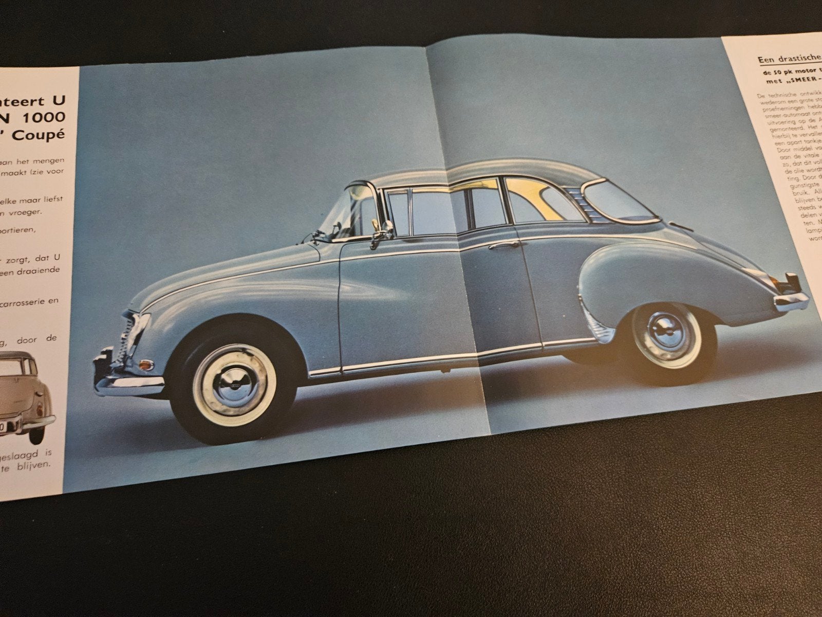 Brochure Auto Union 1000 S Coupé, Ophalen of Verzenden, Zo goed als nieuw, Overige merken