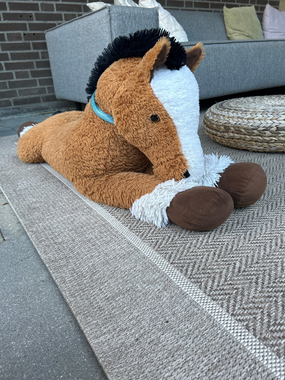 Hele grote knuffel paard, 1.20m lang, Kinderen en Baby's, Speelgoed | Knuffels en Pluche, Paard, Gebruikt, Ophalen of Verzenden