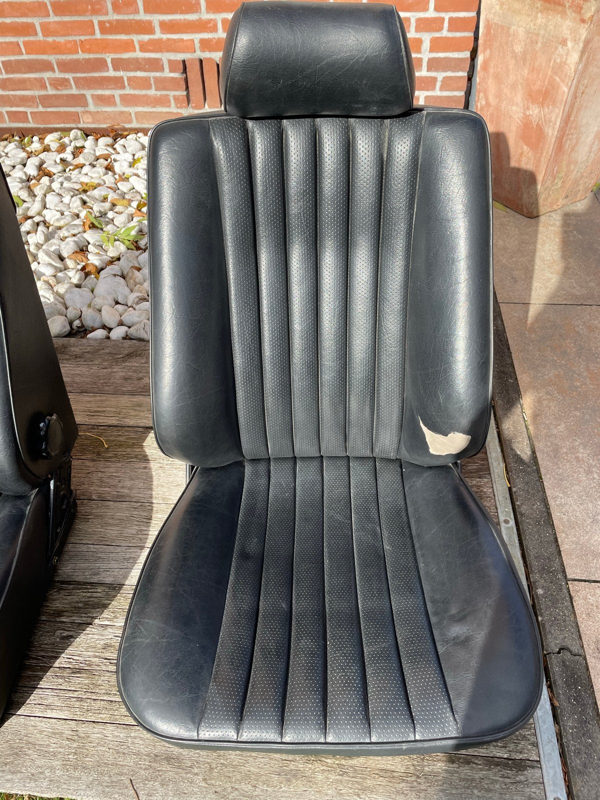 Mercedes-Benz W124 Lederen Stoelen - Zwart, Auto-onderdelen, Ophalen, Gebruikt, Mercedes-Benz
