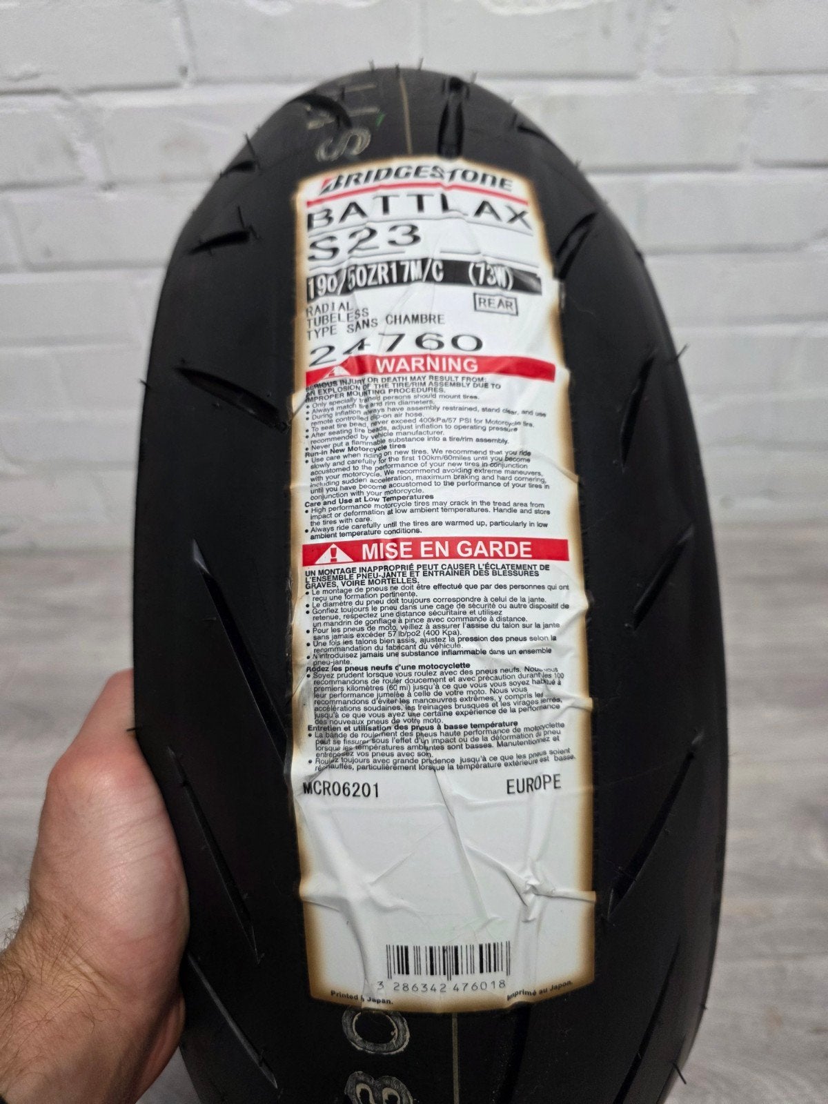Nieuwe Bridgestone Battlax S23 Motorband 190/50/ZR17, Ophalen of Verzenden, Nieuw