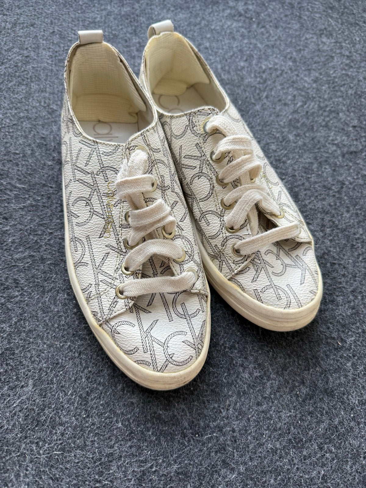 Michael Kors & Calvin Klein sneakers - Beige/Bruin, Maat 36/, Ophalen of Verzenden, Gedragen, Beige, Sneakers of Gympen