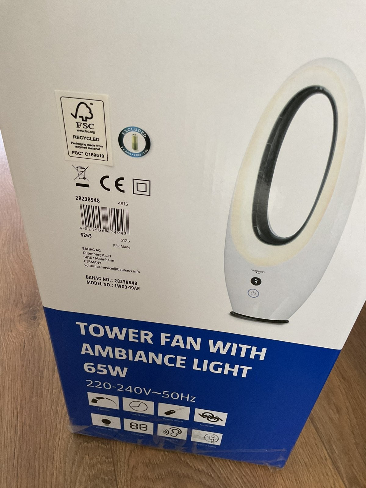 Torenventilator ovaal ei model, Ophalen, Zo goed als nieuw, Torenventilator
