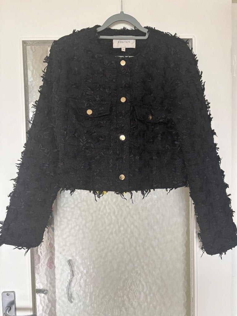 Costes Zwart Tweed Jasje Maat M niet gedragen!, Maat 38/40 (M), Zwart, Ophalen of Verzenden, Zo goed als nieuw
