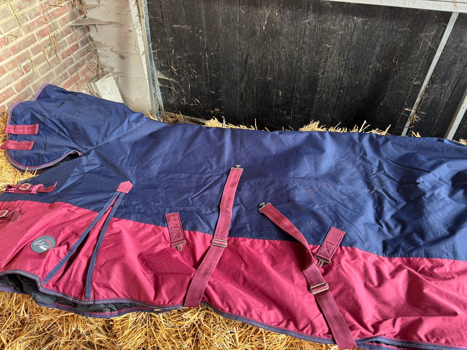 Winterdeken HKM maat 195, 200 g, Zo goed als nieuw, Blauw, Full (L)