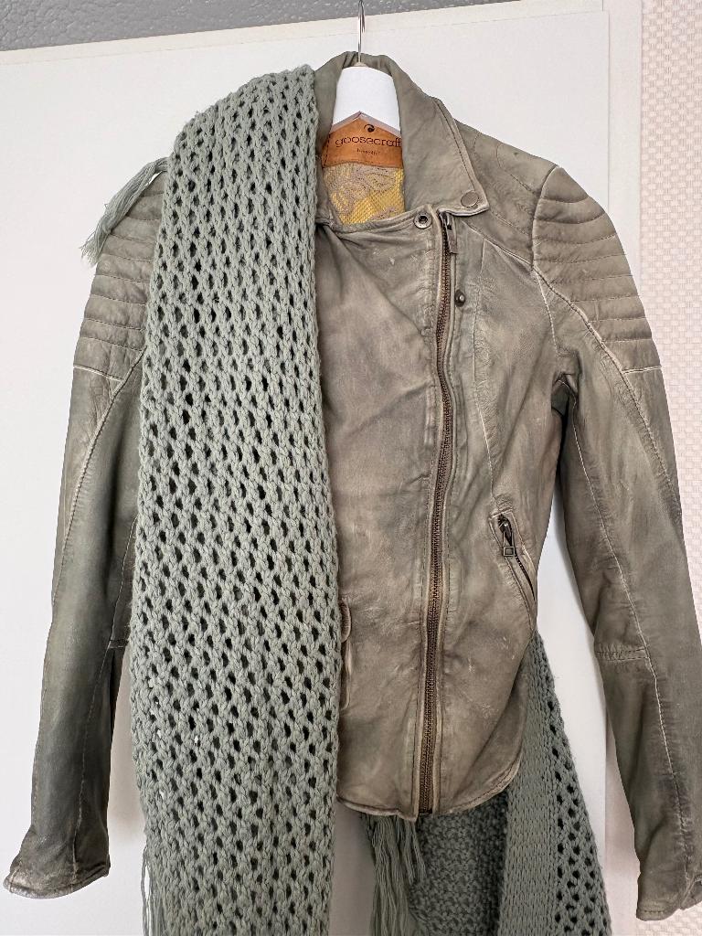 Leren jas goosecraft S, Kleding | Dames, Ophalen of Verzenden, Zo goed als nieuw, Zwart