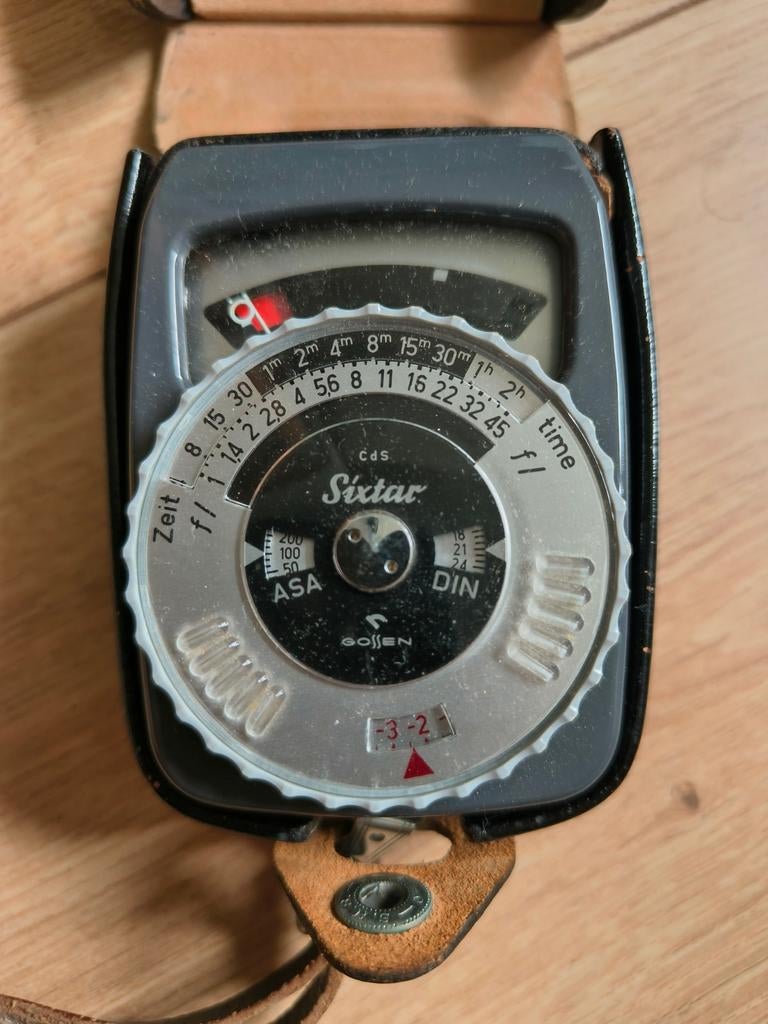 Sixtar Gossen Lichtmeter met lederen hoesje, Ophalen of Verzenden, Gebruikt