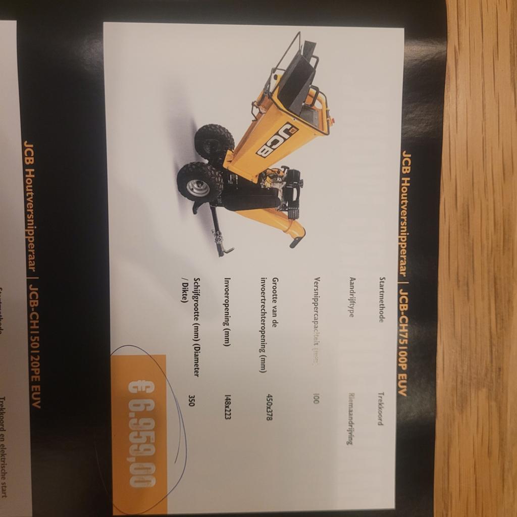 JCB Houtversnipperaar, Ophalen of Verzenden, Hakselaar