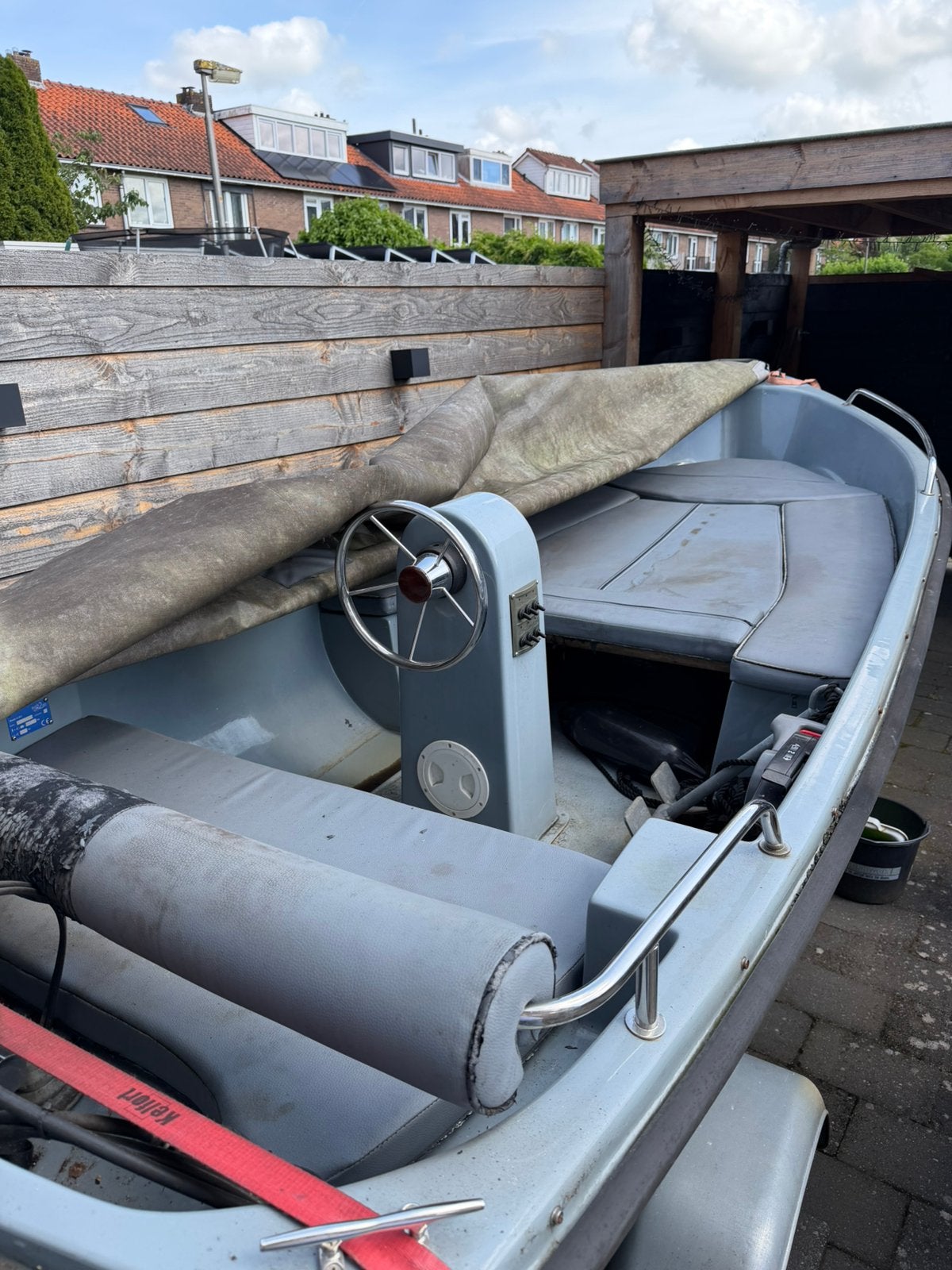 Leuke sloep met trailer en suzuki 8pk motor 390, Ophalen of Verzenden, Zo goed als nieuw, Overige typen, Motorboot