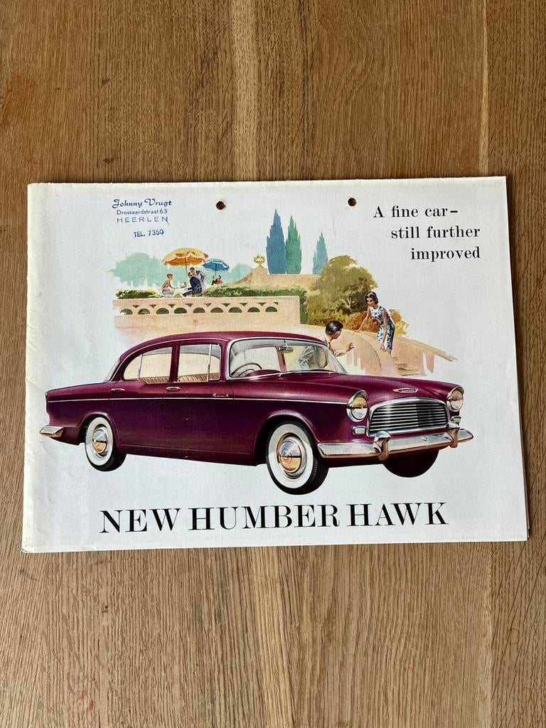 Humber Hawk brochure, Ophalen of Verzenden, Zo goed als nieuw, Overige merken