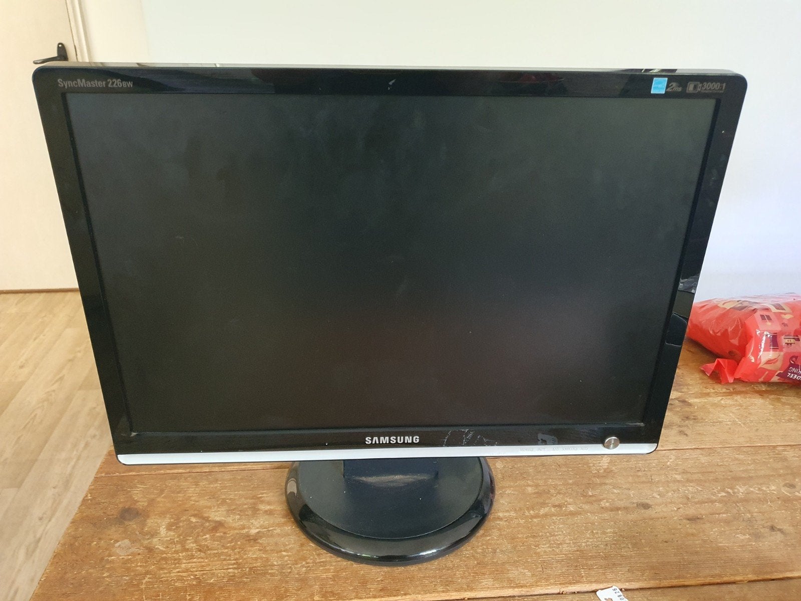 Samsung SyncMaster 226BW Monitor - 22 inch, Ophalen, Gebruikt, Full HD, 60 Hz of minder