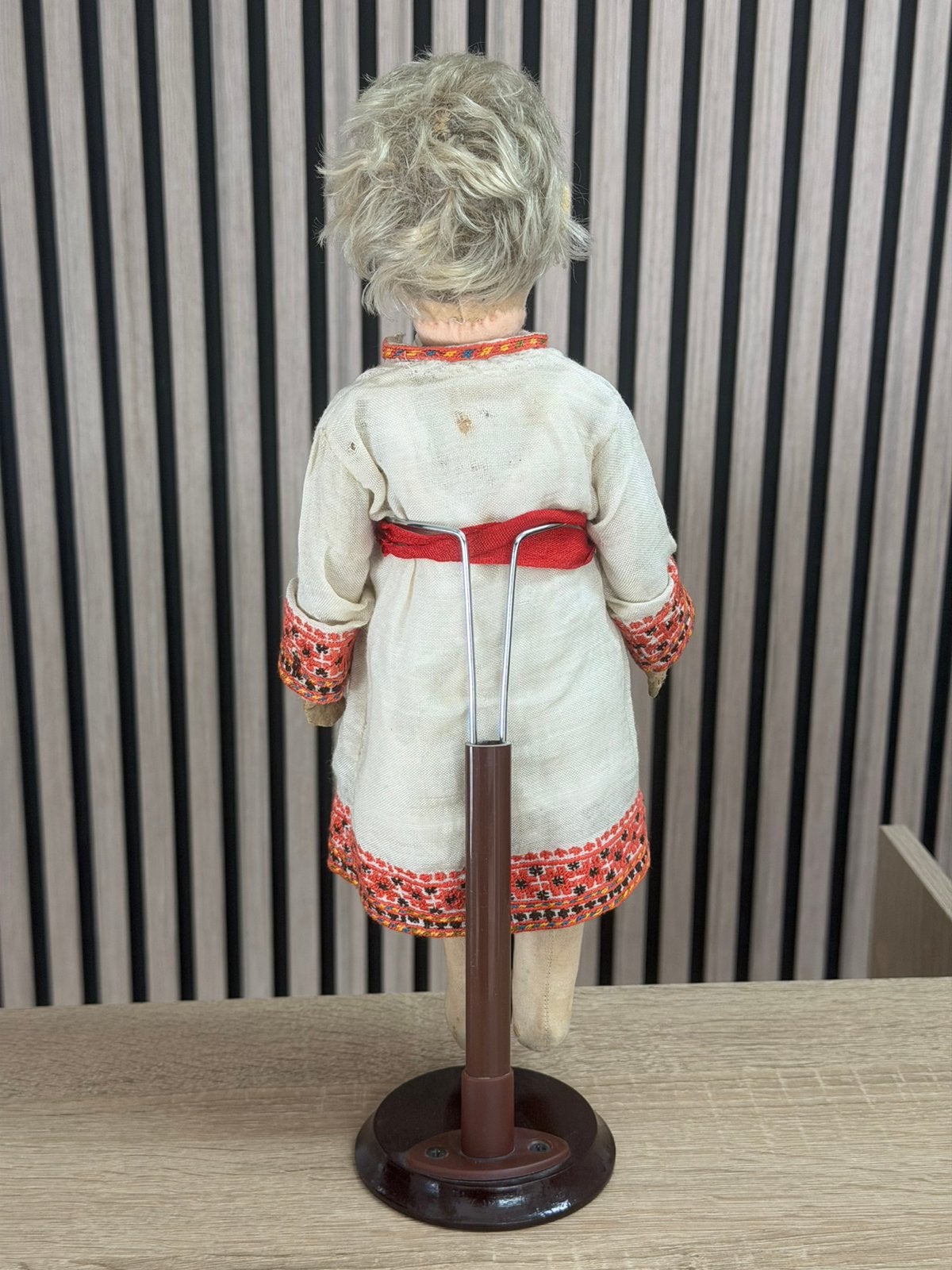 Unieke antieke Steiff pop (1910-1920) – 35cm – Met knop!, Ophalen of Verzenden