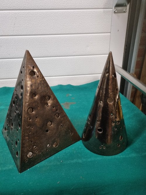windlichten brons kleurig ceramic, Huis en Inrichting, Ophalen of Verzenden, 'T Olde Gre-j, Info@toldegrej.nl, Endepoelstraat 20f Didam