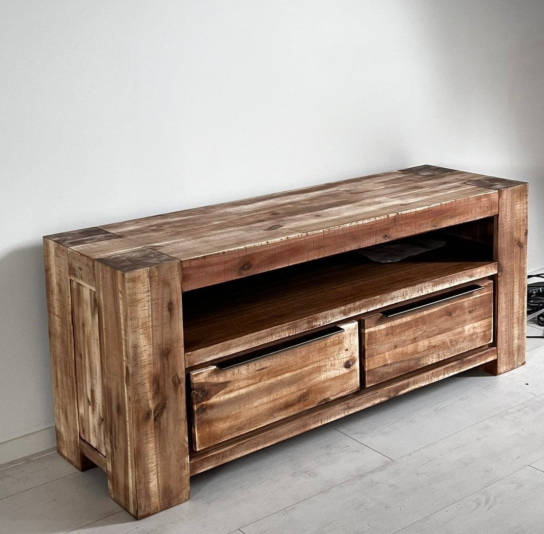 Tv meubel hout, Ophalen, Zo goed als nieuw, Minder dan 100 cm, 25 tot 50 cm