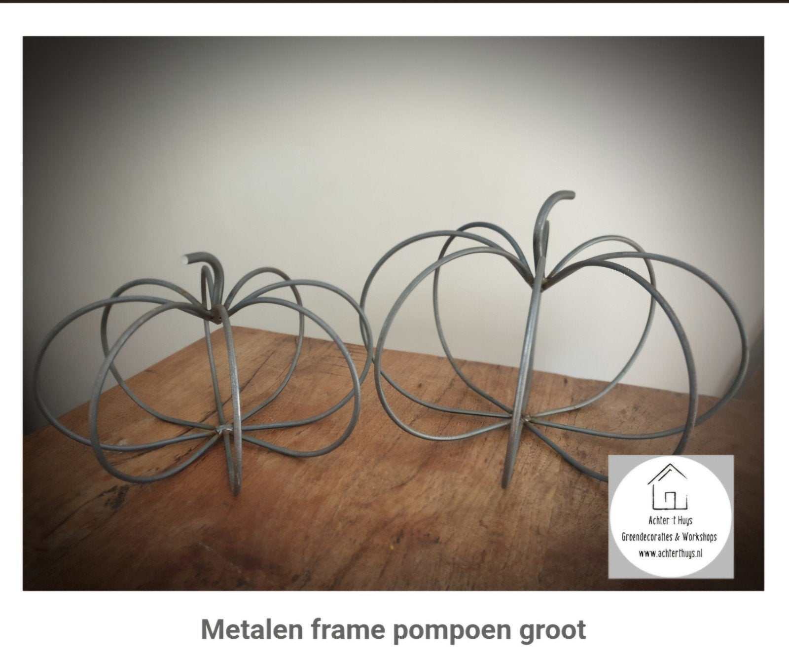 Metalen frame pompoen groot of klein, Ophalen of Verzenden, Nieuw, Grijs, Metaal