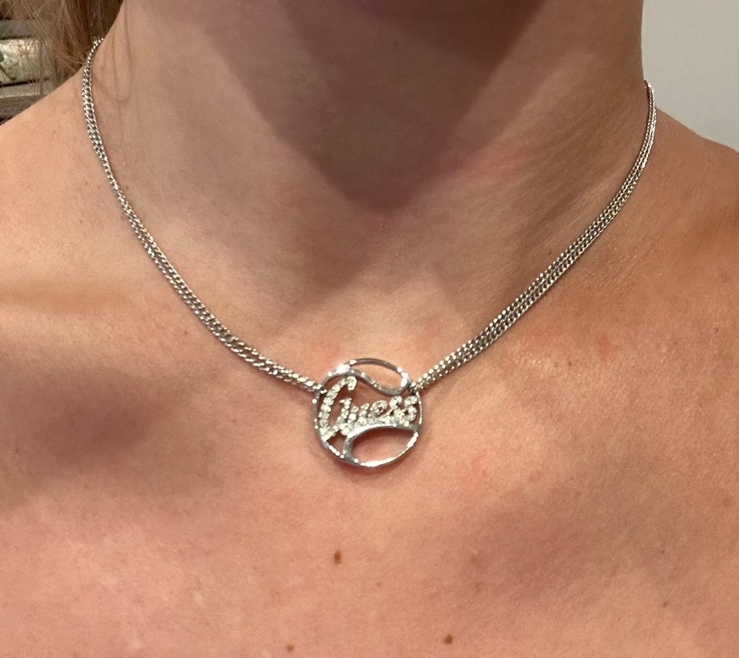 Guess halsketting, Overige materialen, Ophalen of Verzenden, Zo goed als nieuw, Zilver