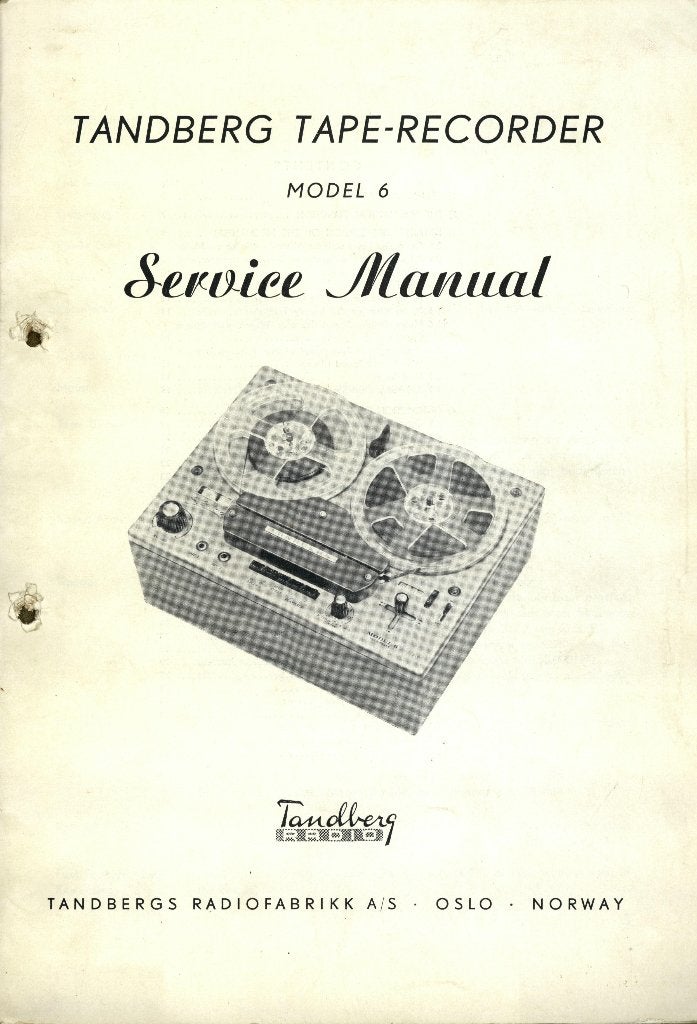 Tandberg, originele service manuals en schema’s, Ophalen of Verzenden, Bandrecorder