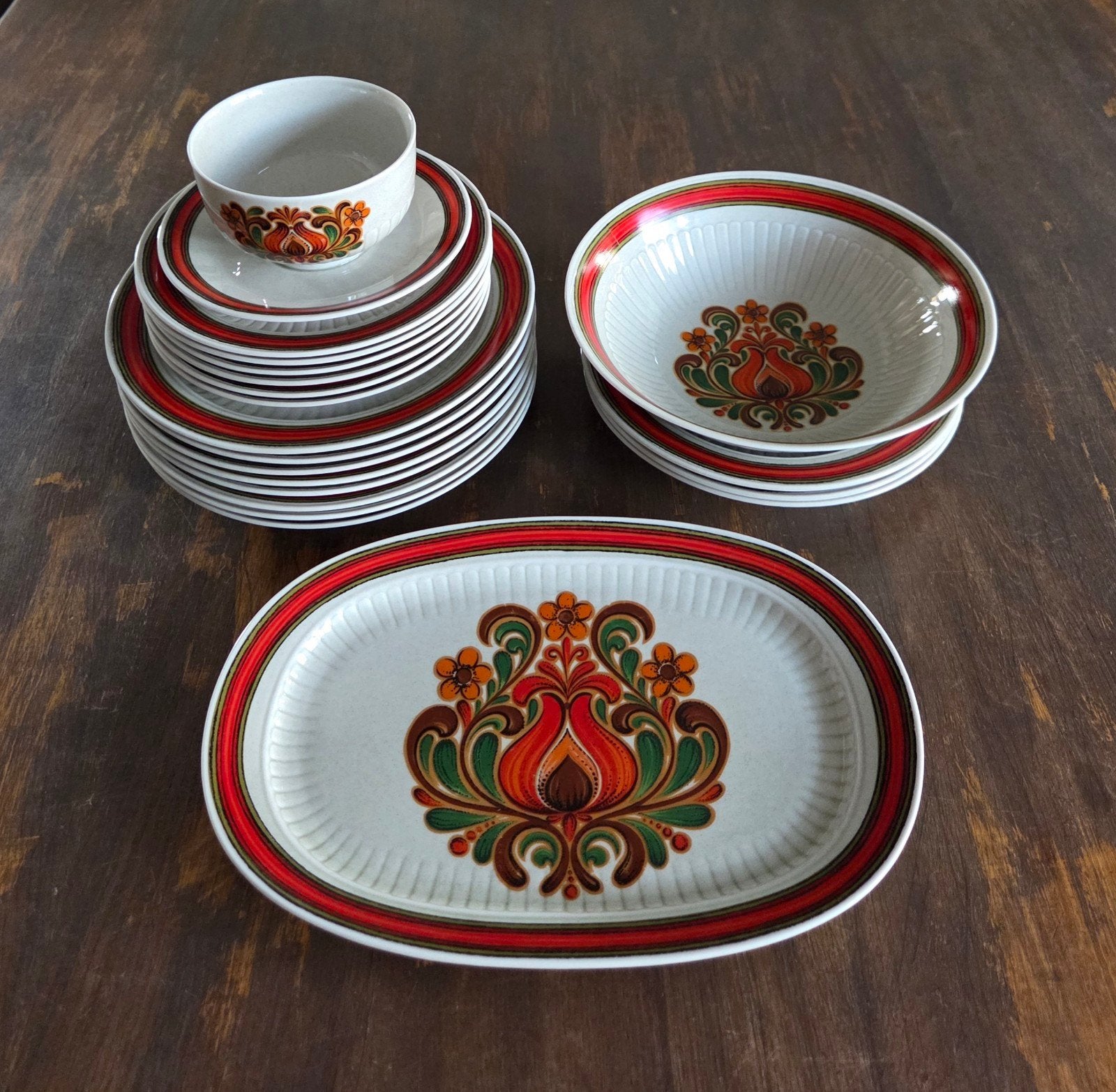 20-delig Vintage Winterling Bavaria Servies – Jaren 70 Retro, Ophalen