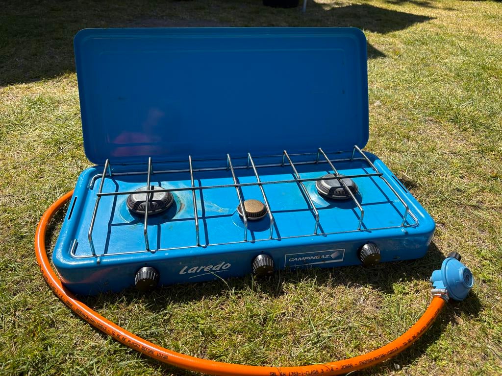 Campingaz Laredo 3-pits gasfornuis, Ophalen, Gebruikt